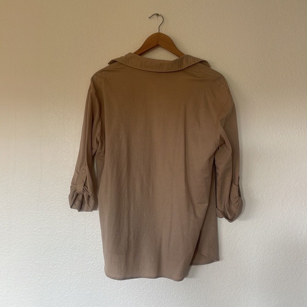 Tan button up - Picture 4 of 5